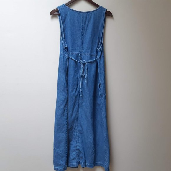 vintage denim midi dress - Size appox M - Picture 7 of 8